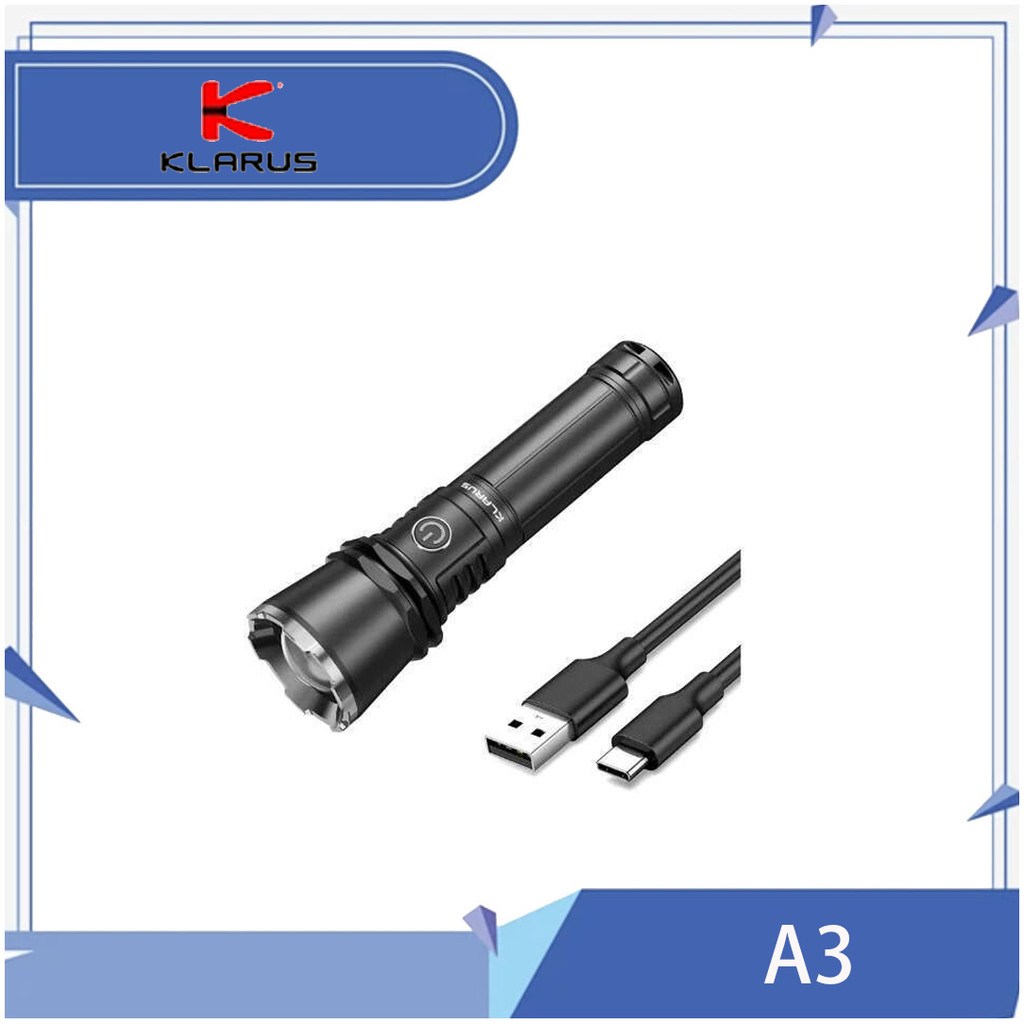 Klarus A3 ไฟฉาย ความสว่าง 2200 ลูเมน ระยะลำแสง 750 เมตร ปรับ-focus ได้ พร้อมแบตเตอรี่ 21700