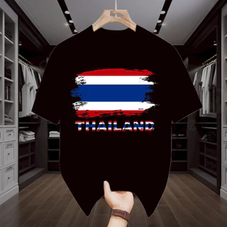 (จัดส่งตลอด 24 ชั่วโมง) พิมพ์ลาย " THAILAND " เสื้อยืดผ้า เสื้อยืด ผู้ชาย สบายอ่อนนุ่ม S-5XL