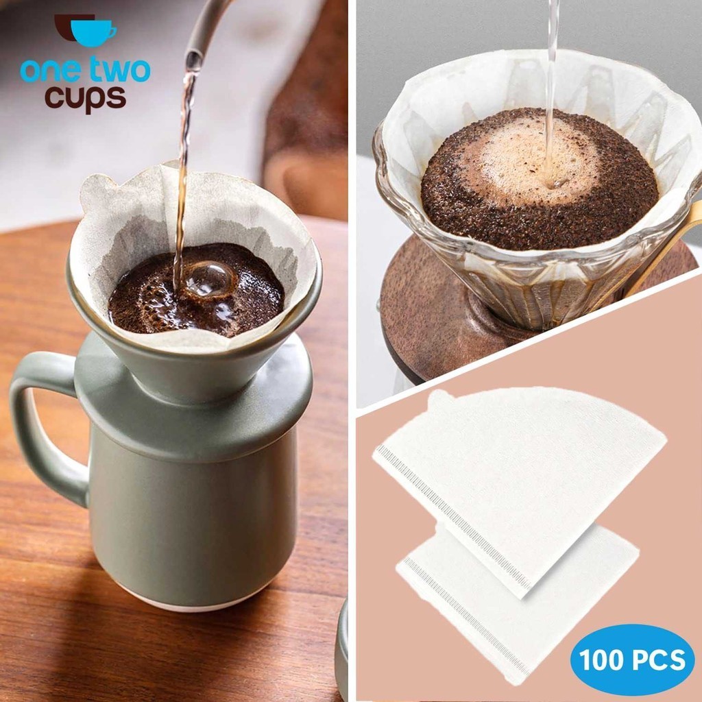 1CLICK2BUY กระดาษกรองกาแฟ V60 1-2 ถ้วย 100 ชิ้น - V40
