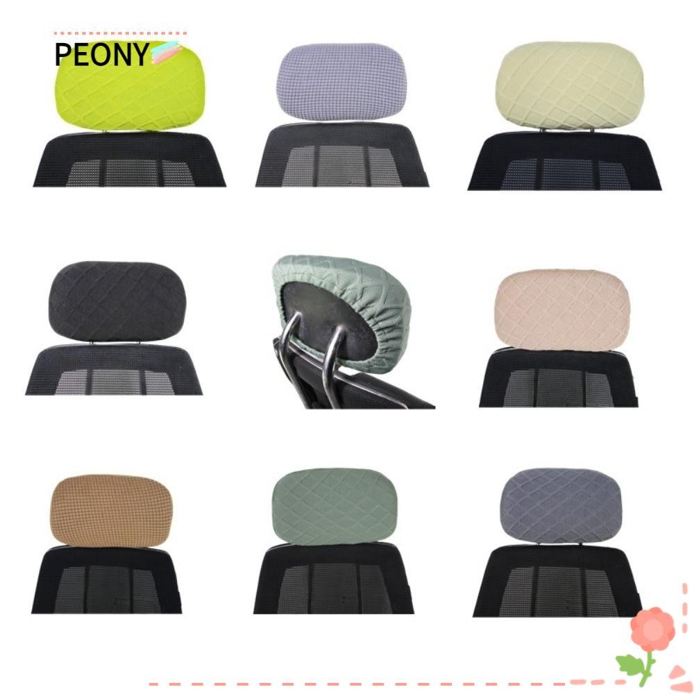 PEONYPAVILION ปลอกหมอนหัวเก้าอี้สําหรับเล่นเกม, Jacquard Elastic Swivel Chair Head Cover, Office Dust-proof หนาครึ่งห่อเก้าอี้หัวครอบคลุม