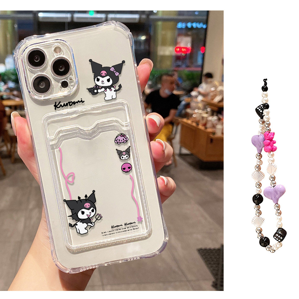 Clear ซองใส่การ์ด Case for iPhone 17 11 16 13 15 12 14 Pro Max X XR XSMax 7 8 Plus 17Air เคสโทรศัพท์ซิลิโคน TPU โปร่งใส