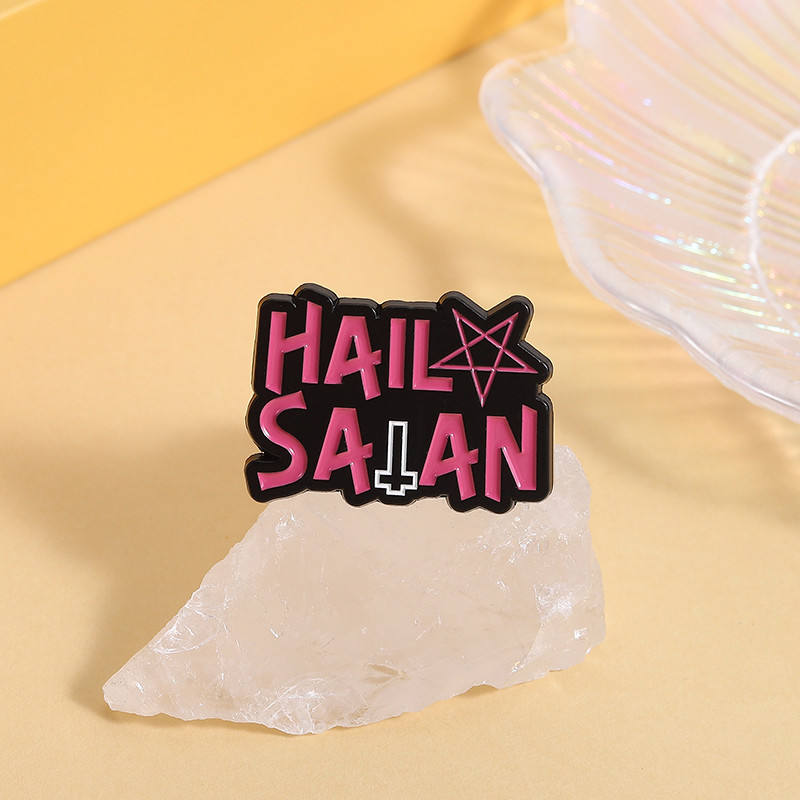 เข็มกลัดโลหะสไตล์โกธิคมืด สัญลักษณ์ซาตานิค เครื่องประดับแฟชั่นสําหรับเสื้อผ้า กระเป๋า ของขวัญ - รูปที่ 5