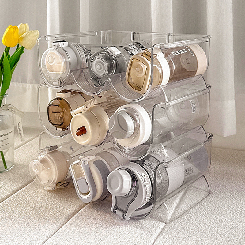 ที่วางขวดน้ำ ช่องใส่ขวดน้ำ ที่วางขวดไวน์ วางซ้อนกันได้ มี3ช่อง ที่จัดระเบียบไวน์และขวดน้ำ