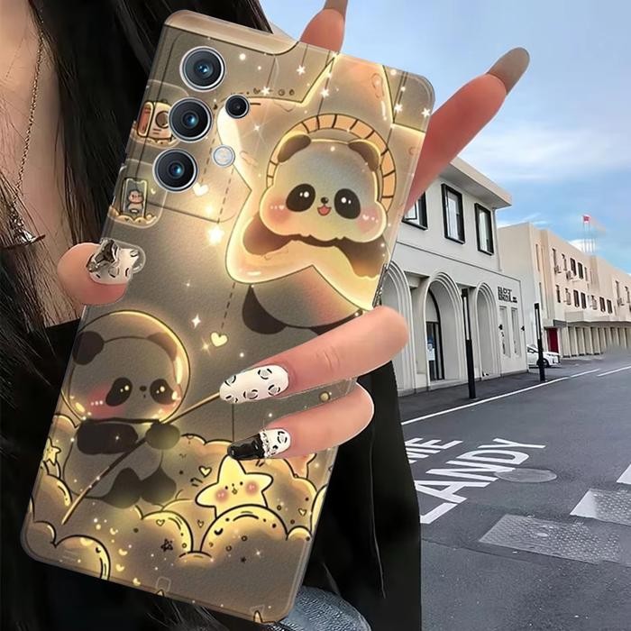 S4msun9 A13 A23 A32 A33 A52 A52s A53 A72 A73 Silicone - P4nda Motif - เคสแบบกําหนดเอง - Tpu Softcase