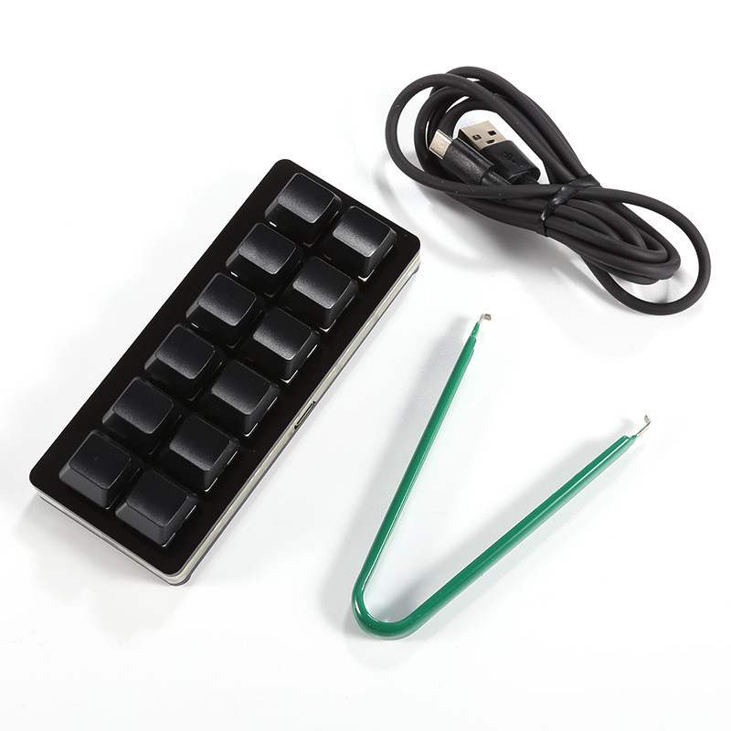12-Key Mini Mechanical Keyboard Full Choice Copy Paste ปุ่มลัดแบบกําหนดเอง One-Key รหัสผ่านการบันทึก