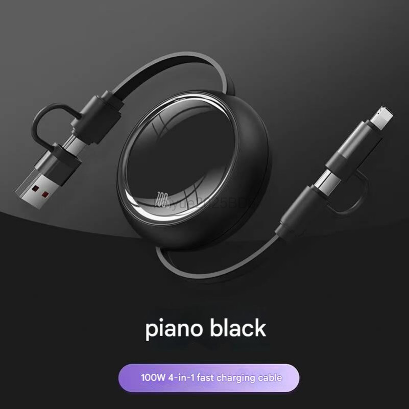 High Power 100W Retractable Fast สายชาร์จ USB C สําหรับ iPhone OPPO A7/A12/A12S/A11K/F9 Xiaomi 13 14
