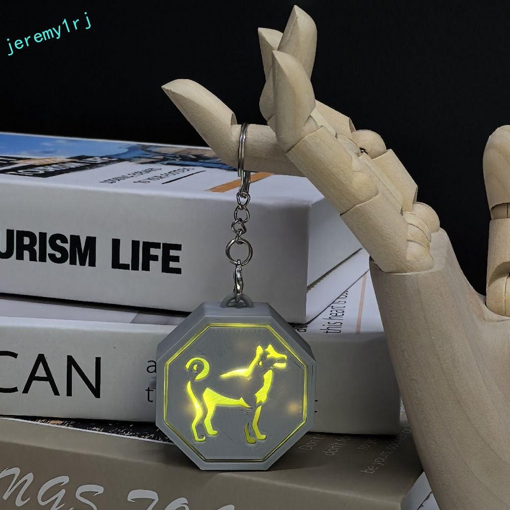 JEREMY1RJ 12 Zodiac พวงกุญแจ, Jackie Chan ผจญภัยสิบสองราศี 3D การพิมพ์พวงกุญแจอะนิเมะ, หนู Ox Tiger 