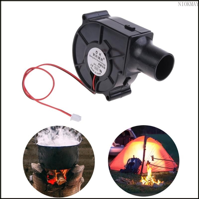 NIOK 7530 พัดลมเป่าลม 5V 12V 24V การไหลของอากาศขนาดใหญ่ 3700R 2Pin XH2 54 สําหรับ BBQ Camping