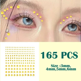 RIbbonIsland🫧คริสตัสติดตา สติ๊กเกอร์เพชร y2k แต่งหน้า ins สติ๊กเกอร์ สไตล์เกาหลี เพชรแต่งหน้า มีกาวในตัว