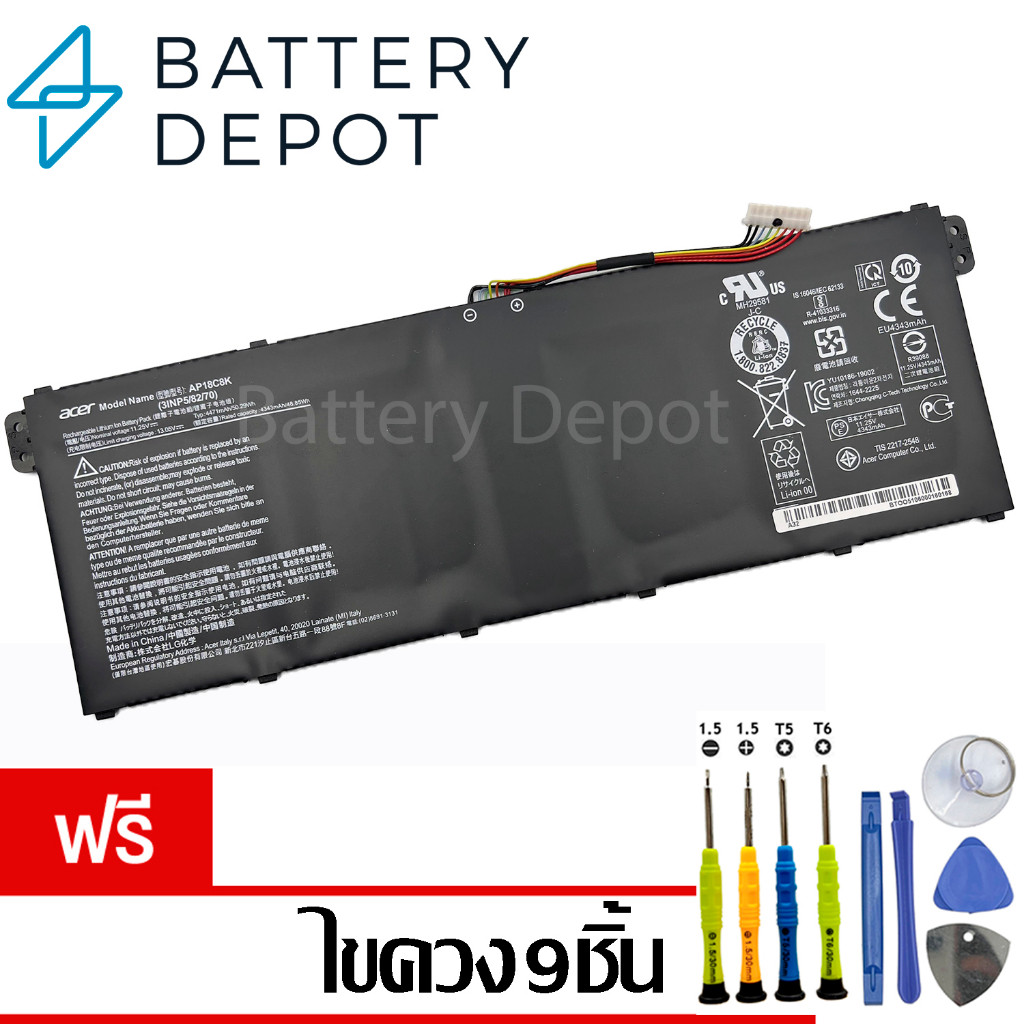 [ฟรี ไขควง]Acer แบตเตอรี่ ของแท้ AP18C8K Swift 3 SF314-57 SF314-42 SF314-57/Aspire 5 A515-54, A515-4