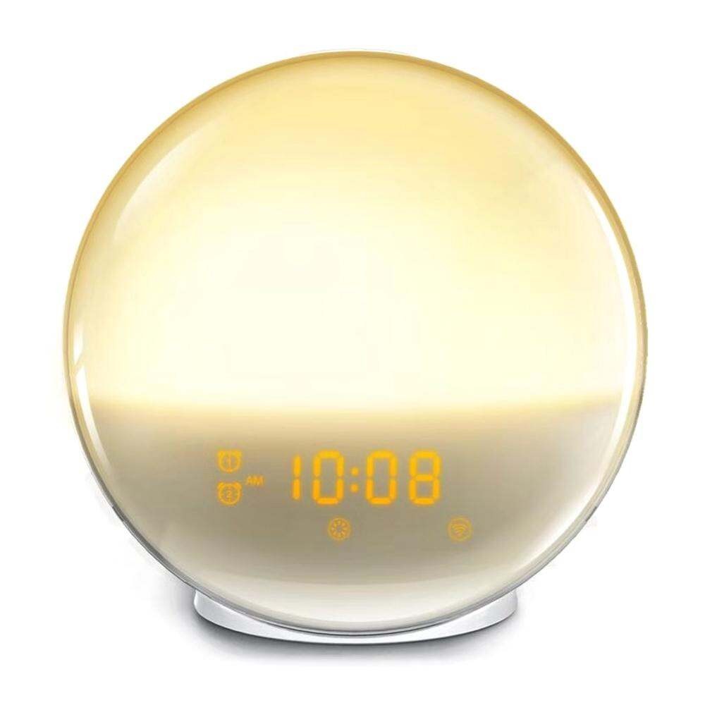 Wake-Up Light Alarm Clock with 7 Colored Sunrise Simulation and Sunset Fading Night Light & Snooze Feature