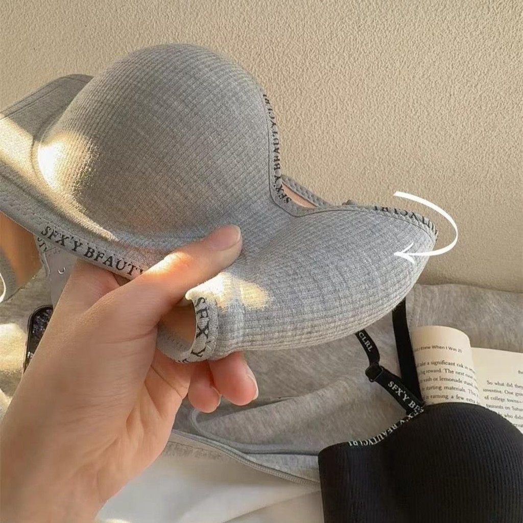 บราไร้โครง ผู้หญิง ฟองน้ำบาง บราดันทรงสวย สำหรับสาวอกเล็ก ใส่สบาย เสื้อชั้นในไร้โครง ทรงครึ่งเต้า ครึ่งคัพ บราดันทรง - รูปที่ 4