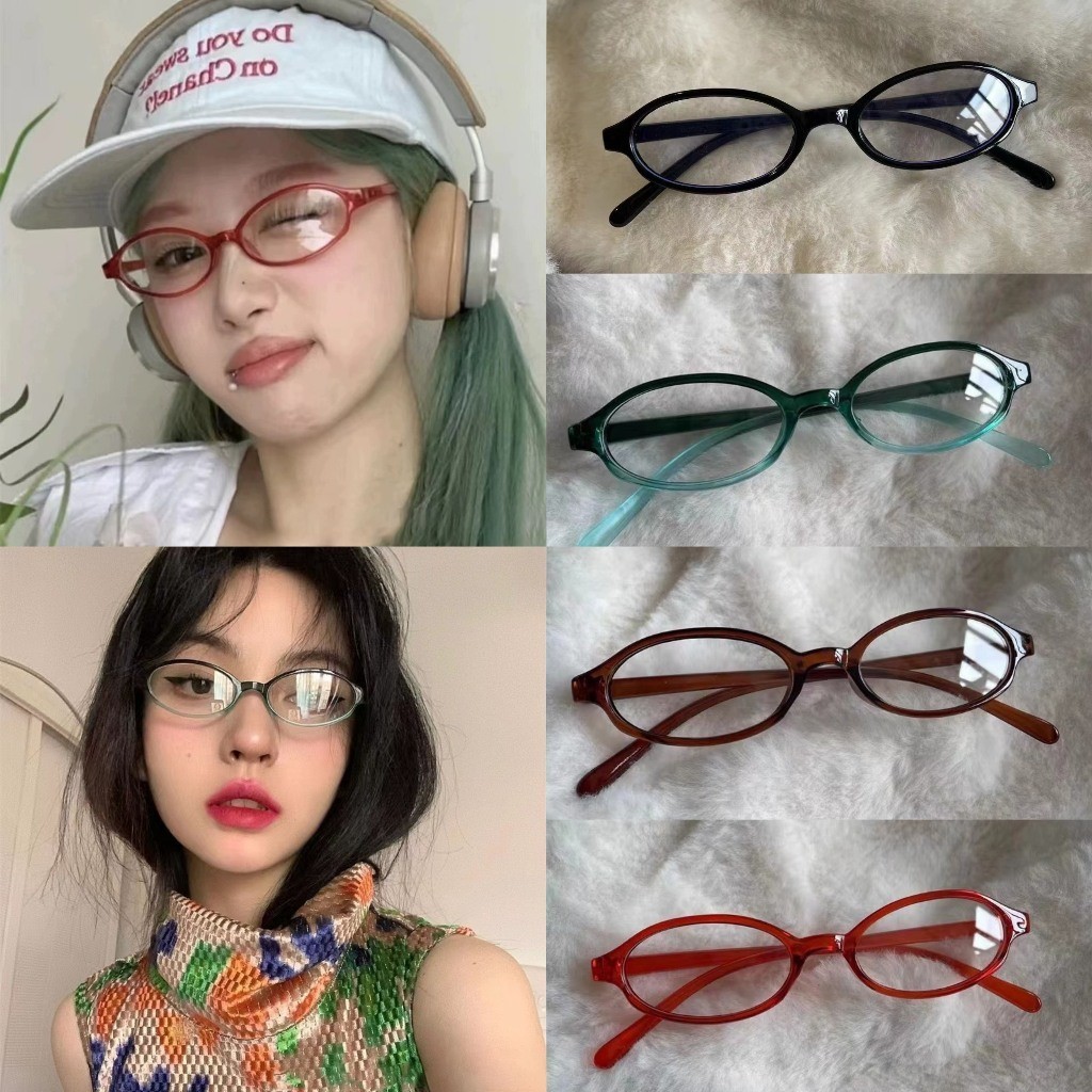T42.SHOP🌸แว่นตาแฟชั่น ทรง มี 3 กระจกเงาแบบแบน เทรนด์เกาหลี ทรงฮิต ส่งจากไทย YJ007
