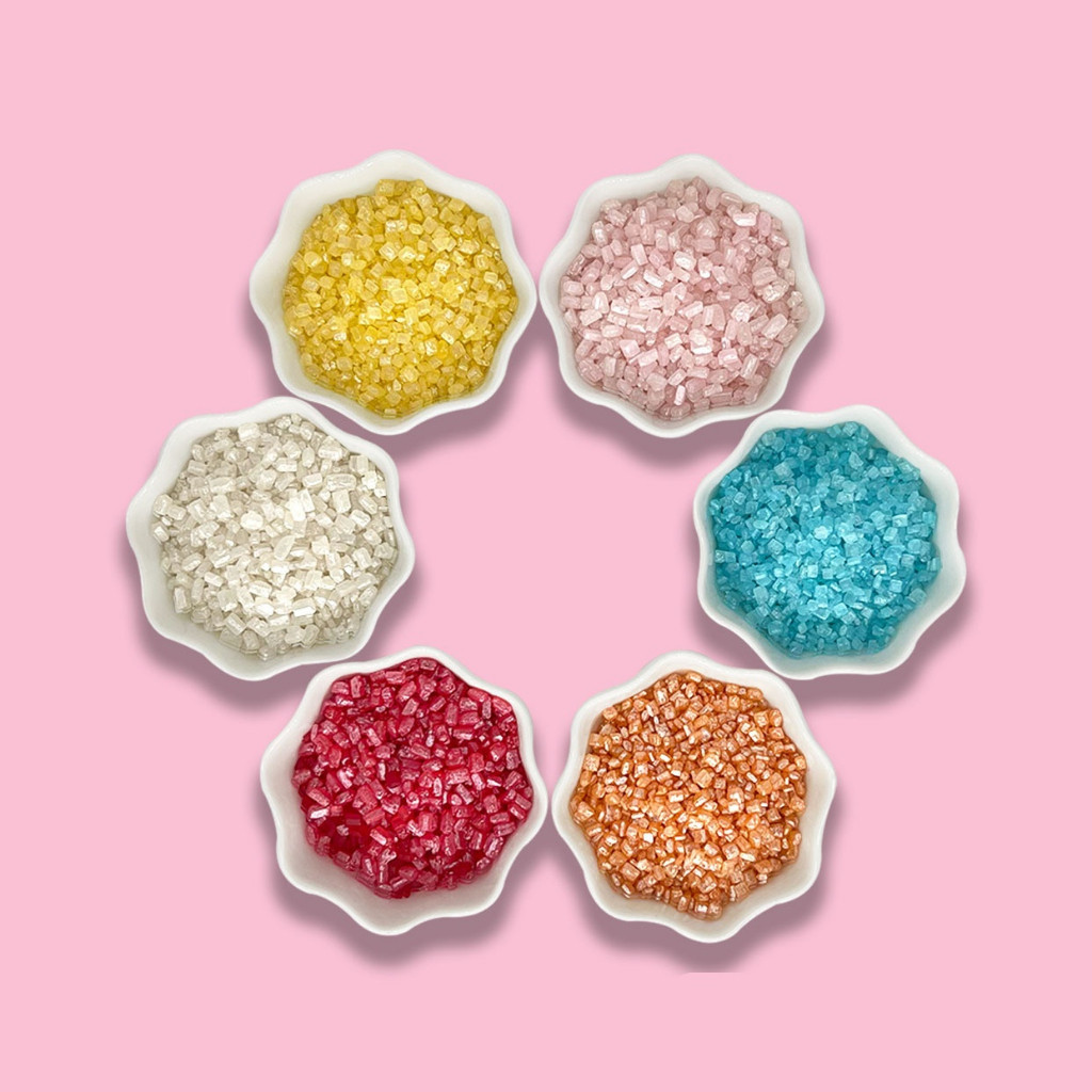 🛒พร้อมส่ง🇹🇭🇹🇭🛒น้ำตาลแต่งเค้ก Sprinkle Sugar เกล็ดน้ำตาล น้ำตาลคริสตัล แต่งหน้าเค้ก คัพเค้ก