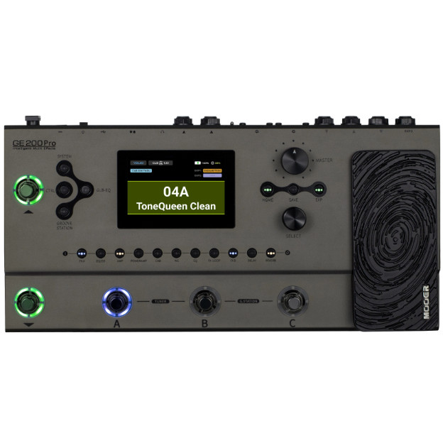 MOOER GE200 Pro Multi Effect เหยียบกีตาร์ Amp Modelling โปรเซสเซอร์ Groove Station MIDI MNRS IR Load