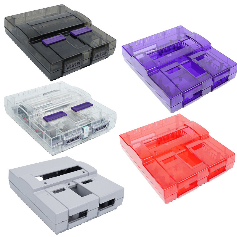 ยี่ห้อใหม่ SNES เกมคอนโซลกรณี SNES คอนโซลเปลี่ยนกรณีคุณภาพสูง SNES โปร่งแสงกรณีพร้อมสต็อก