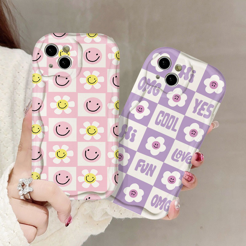 แฟชั่นดอกทานตะวันสีม่วงสําหรับ OPPO RENO 4 PRO 5 5K 6 6Z 7 8 PRO + 8T F21 PRO Realme 10 11x 12x C65 