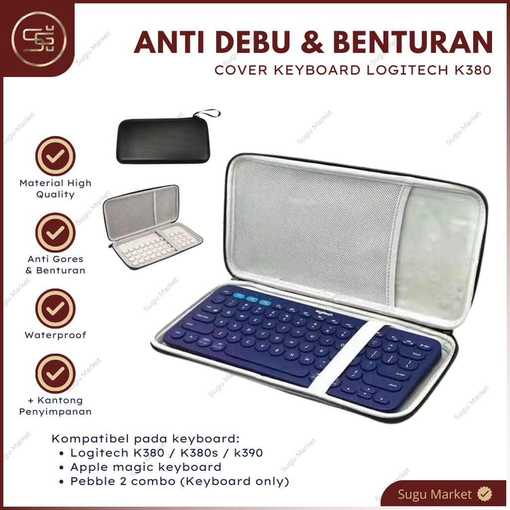 ฝาครอบเคสแข็งคีย์บอร์ด Logitech K380 | Hard Case Cover Casing Keyboard Logitech K380 K380s K390 Keyb