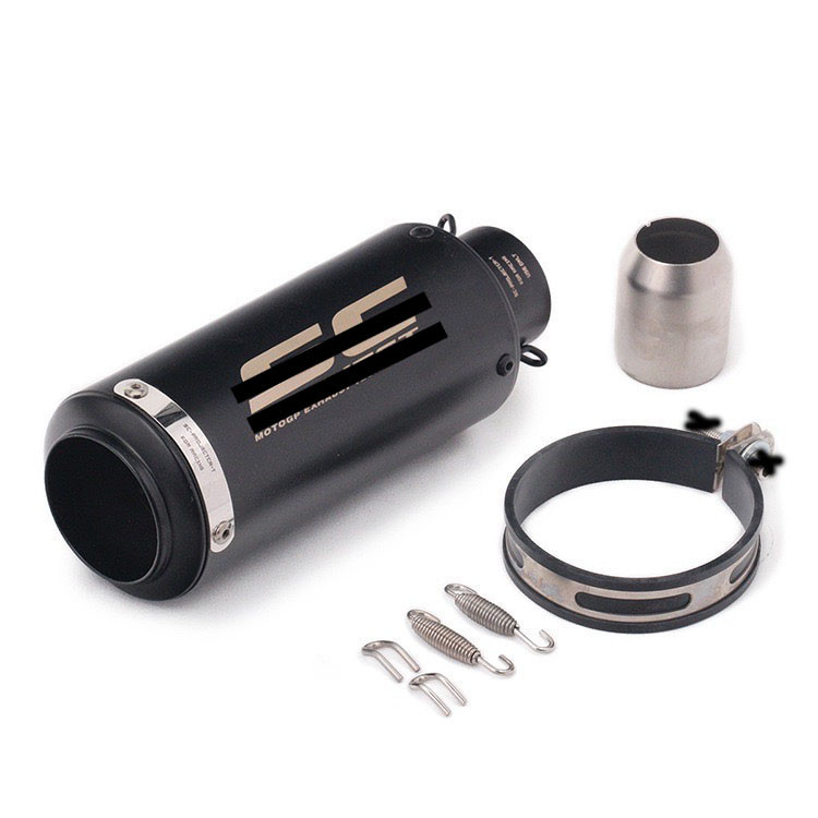 ปลายท่อแต่ง ปลายท่อ SC โปร ขนาดคอท่อ 2 นิ้ว และ แถมจุกลดขนาด 1.5 นิ้ว, สายรัดท่อ แข็งแรง ติดตั้งง่าย(0143)