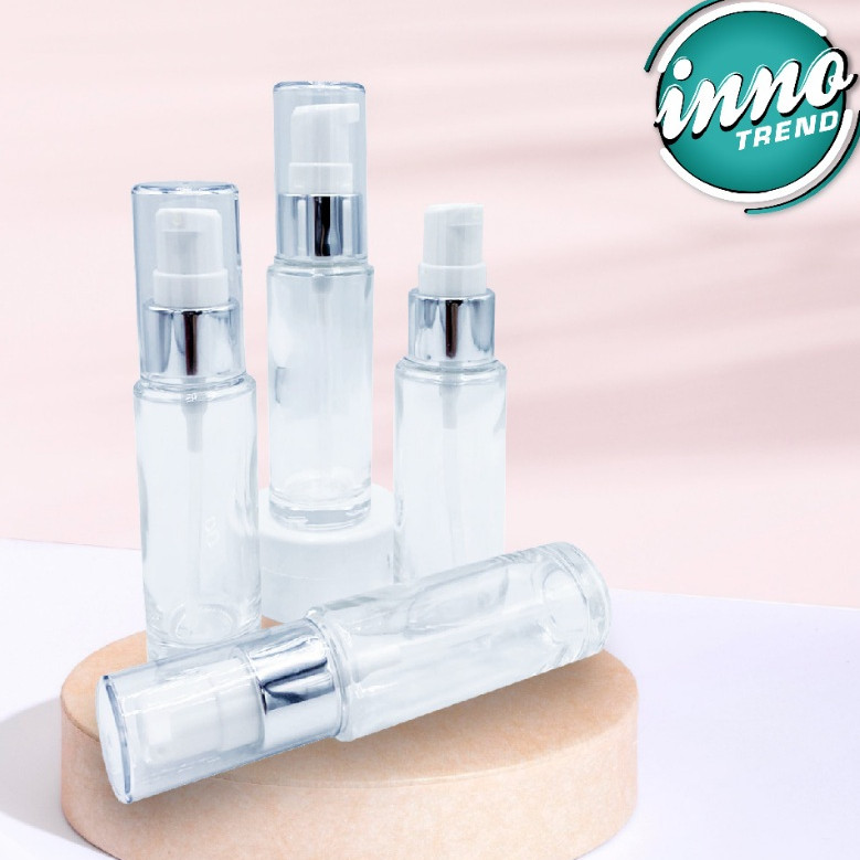 ขวดแก้ว+ฝาปั๊ม+ฝาครอบ ปริมาณ 30ml