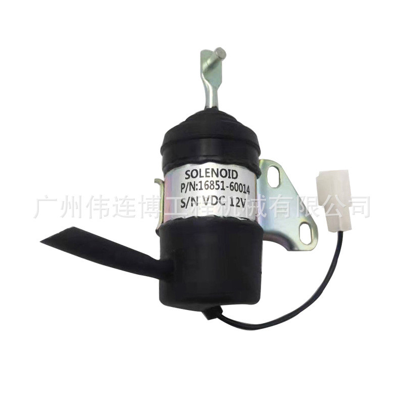 อุปกรณ์เสริมรถขุด Kubota Excavator Flameout Solenoid วาล์วสวิทช์ 16851-60014/Z482 D902 D722