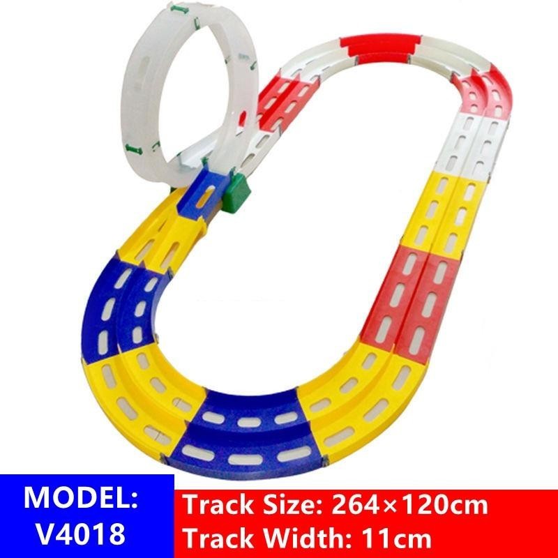 DAXING 360 องศา Mini 4WD Circuit Tamiya Track 2 Lane V4018 สําหรับ Tamiya Mini 4WD / Chao Xing Mo Wa