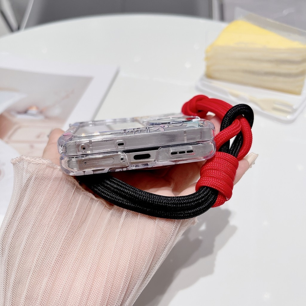 Oppo Find N3 flip 5G Case การ์ตูนน่ารัก Full screen Mickey with rope chain Case OPPO Find N2 flip 5G hard กันกระแทกโทรศัพท์ ความคิดสร้างสรรค์ Case Cover - รูปที่ 5