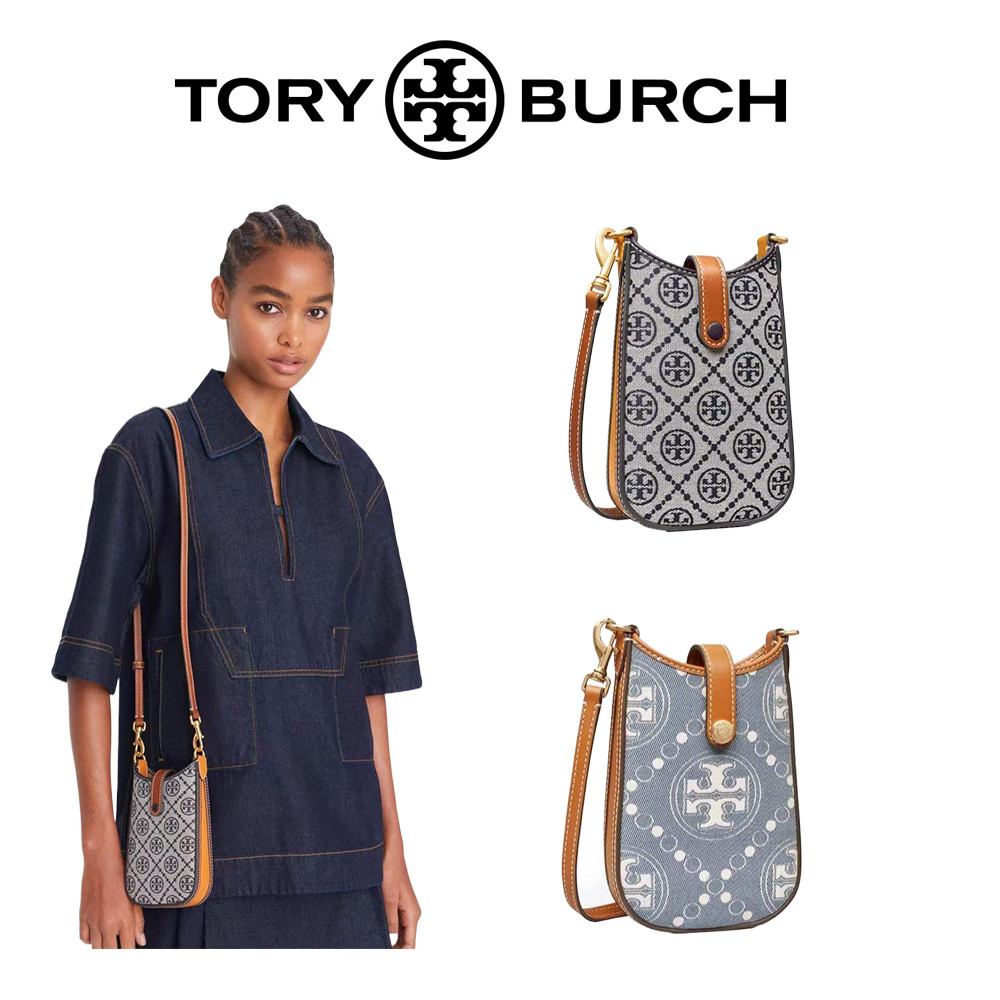 กระเป๋า Tory Burch แท้ T Monogram กระเป๋าใส่มือถือ crossbody bag