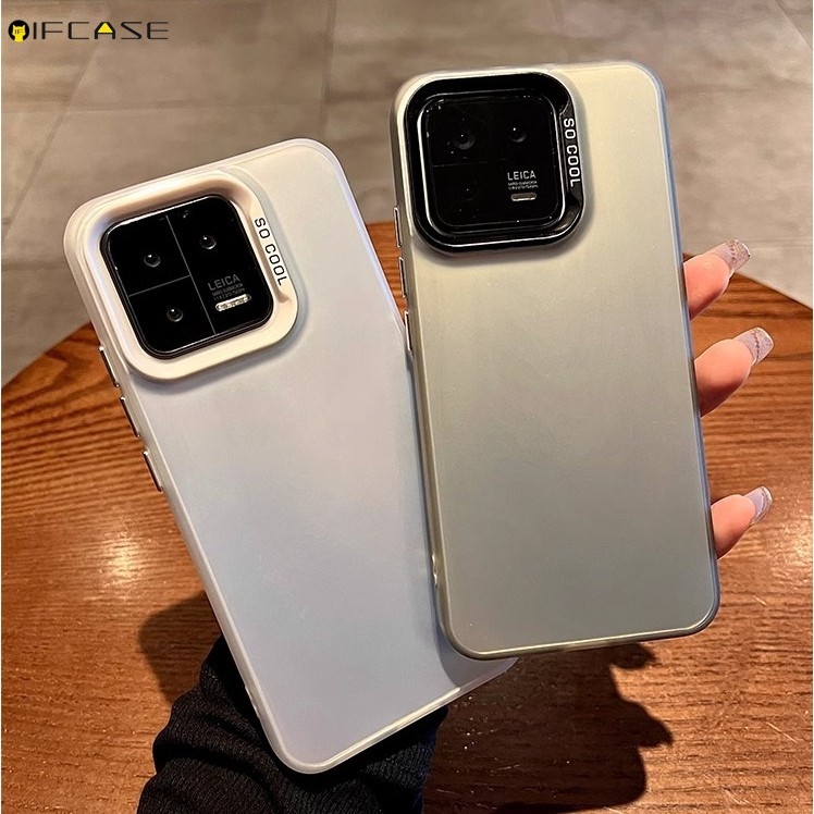 สําหรับ Xiaomi 14T Mi 11 10 Pro Ultra Lite 10S A3 เคสโทรศัพท์เลเซอร์เงา Shining Glitter ธุรกิจ Matte Frosted หรูหราชายหญิงสีดําสีขาวเงิน Simple ปลอกกรณีฝาครอบ