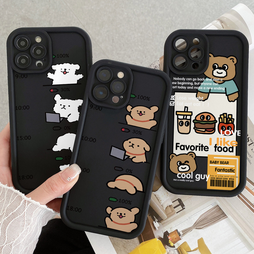 เคส OPPO A16 A18 A60 A79 A77S A12 A38 A92 A16 A58 A18 A54 A5S A15 A17 A3S A57 A5 การ์ตูนตลกๆที่ชาร์จลูกหมา เคสโทรศัพท์