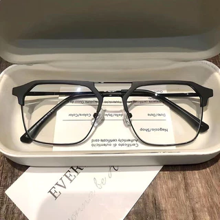 👓แว่นตาแฟชั่น👓 -25~525° แว่นตาสายตาสั้น ป้องกันแสงสีฟ้า กรอบแว่นตาครึ่งขอบ เวอร์ชั่นเกาหลี 062