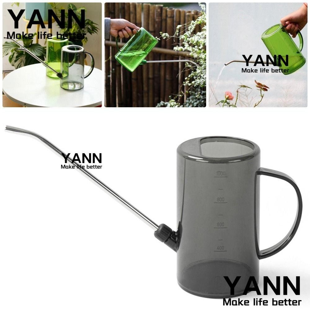 Yann1 1 ชิ้นรดน้ํากาต้มน้ํา,ที่ถอดออกได้ยาว Spout 1L/1.5L บัวรดน้ํา, Measurable ดอกไม้กระถางดอกไม้ขนาดใหญ่ความจุสวนรดน้ําขวดโฮมออฟฟิศสวนกลางแจ้งสนามหญ้า