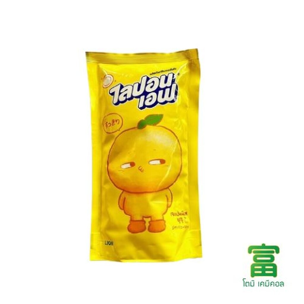 น้ำยาล้างจาน ไลปอนเอฟ สูตรเจแปนนีสยูซุ ส้มยูซุ รีฟิลปริมาณ 500มล. x 1 ถุง