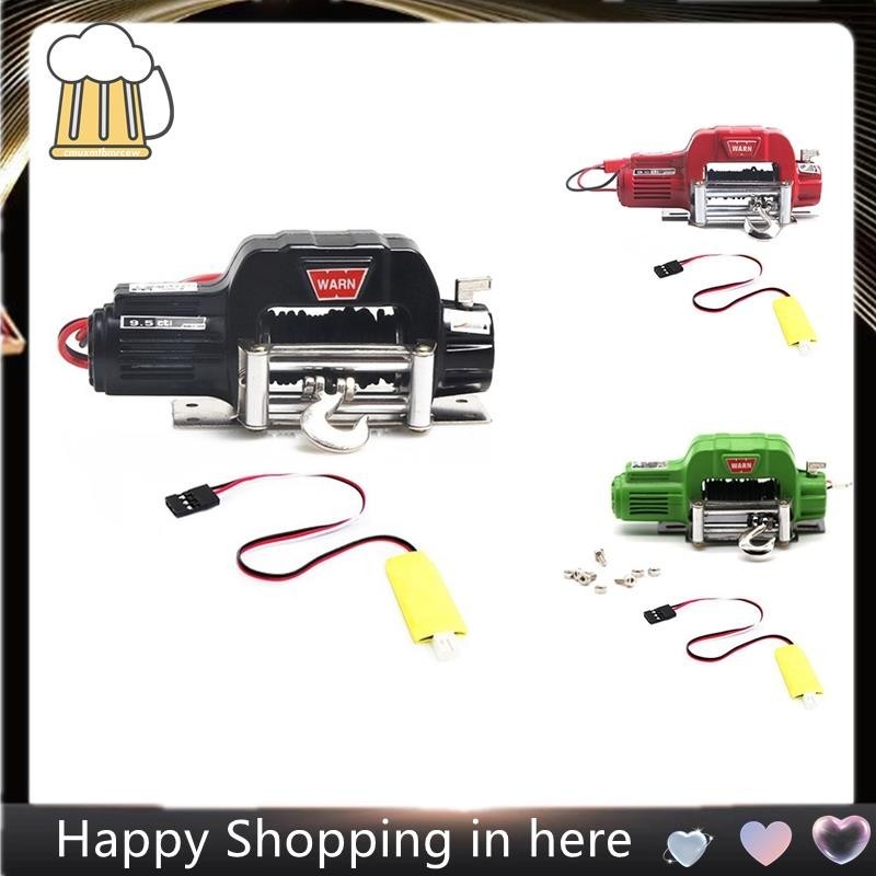 [Pretty] โลหะอัตโนมัติ Winch พร้อมสายเคเบิลควบคุม 3CH สําหรับ 1/10 RC Crawler รถ Axial SCX10 TRAXXAS TRX4 RC4WD D90 อะไหล่อัพเกรด