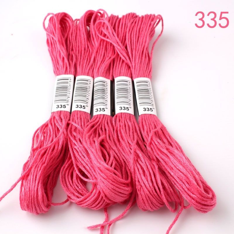 5 Skeins DMC Thread 327-445 Cross Stitch 8 เมตรไหมขัดฟันเย็บปักถักร้อยสีรุ้งระดับพรีเมียม