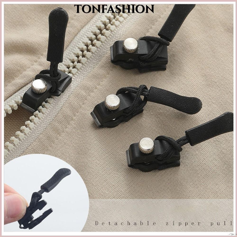 ชุดซ่อมซิป TONFASHION, 3 ขนาดที่แตกต่างกันหัวซิปที่ถอดออกได้, เครื่องมือเย็บผ้า DIY เปลี่ยน Bad Buckle Instant Zipper Puller
