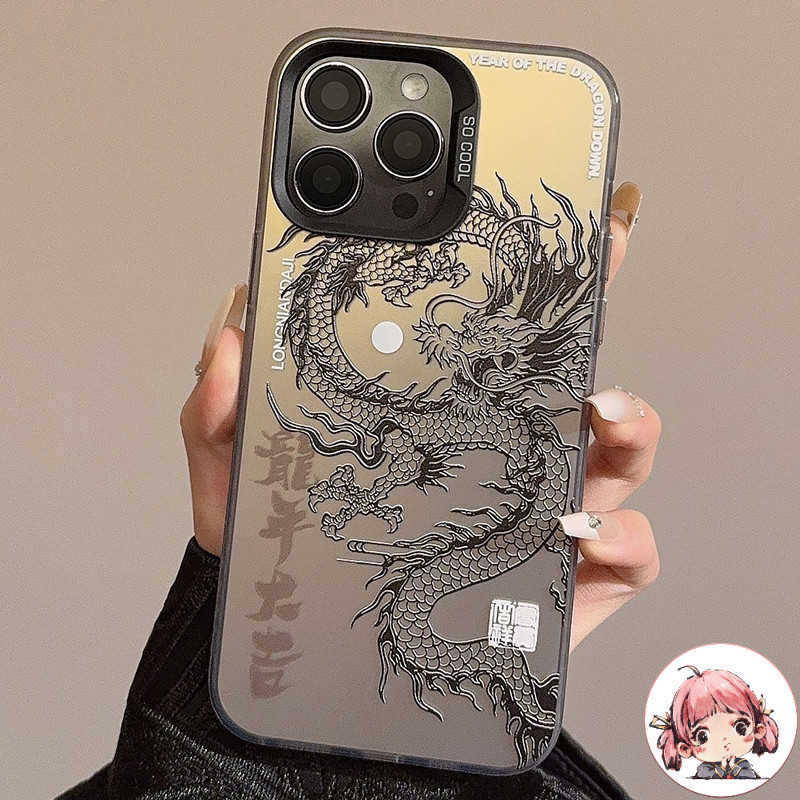 เคสโทรศัพท์มือถือลายมังกรจีนสุดเก๋ระดับไฮเอนด์ ไอโฟน OPPO A31A8 A58 A98 A17 A15 A15S A38 A58 A78 A3SA12E A55 A7 A16K