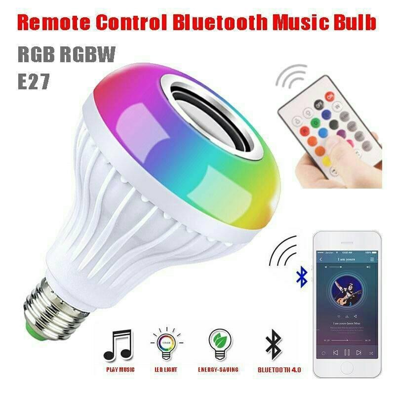 ใหม่บลูทูธหลอดไฟ LED ลําโพงมัลติฟังก์ชั่นแบบพกพาสมาร์ท RGB โคมไฟรีโมทคอนโทรลฟังก์ชั่นเสียงเพลงเล่นเสียงลําโพงไร้สาย Burstod