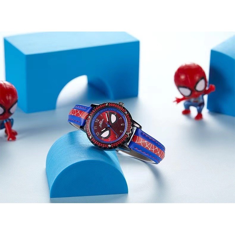 นาฬิกาเด็ก นาฬิกาการ์ตูน Spider Man นาฬิกาอนิเมะเด็กผู้ชายคุณภาพสูง