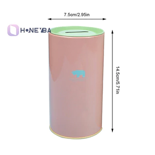 <Honeyby> สัตว์สีลูกกวาดกระปุกออมสินกระปุกออมสินโลหะน่ารักจิปาถะกระป๋องการจัดเก็บกระป๋องของขวัญกระป๋องตกแต่งบ้านกล่องเงิน