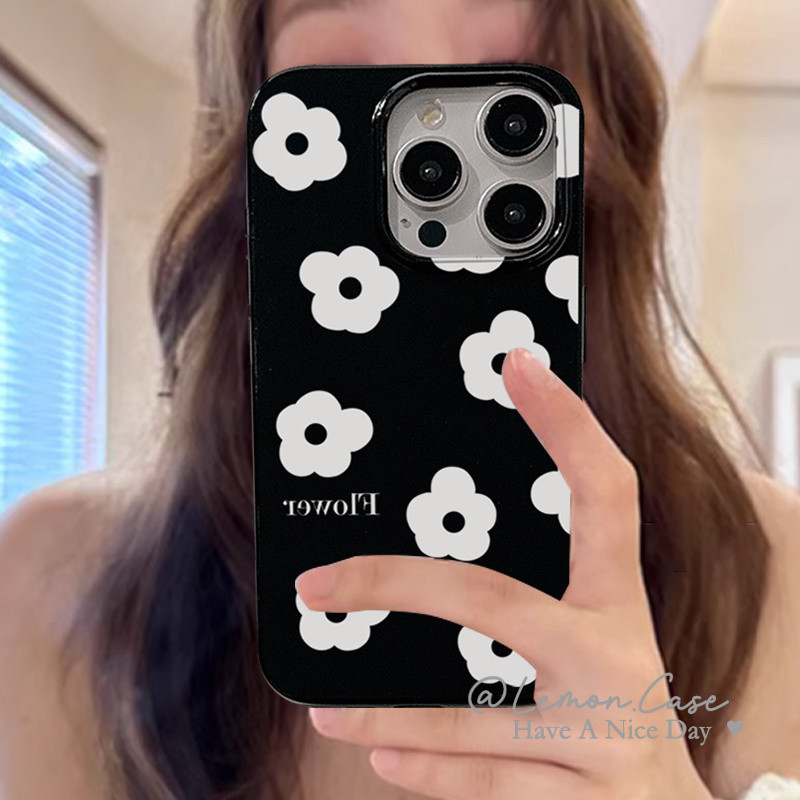 Ins Niche High-Endดอกไม้สีขาวGlossy SoftสําหรับIphone case 15 15promax 14promax 14plus 13pro 13promax 11 11pro 12promax 12mini XR 7p 8plus