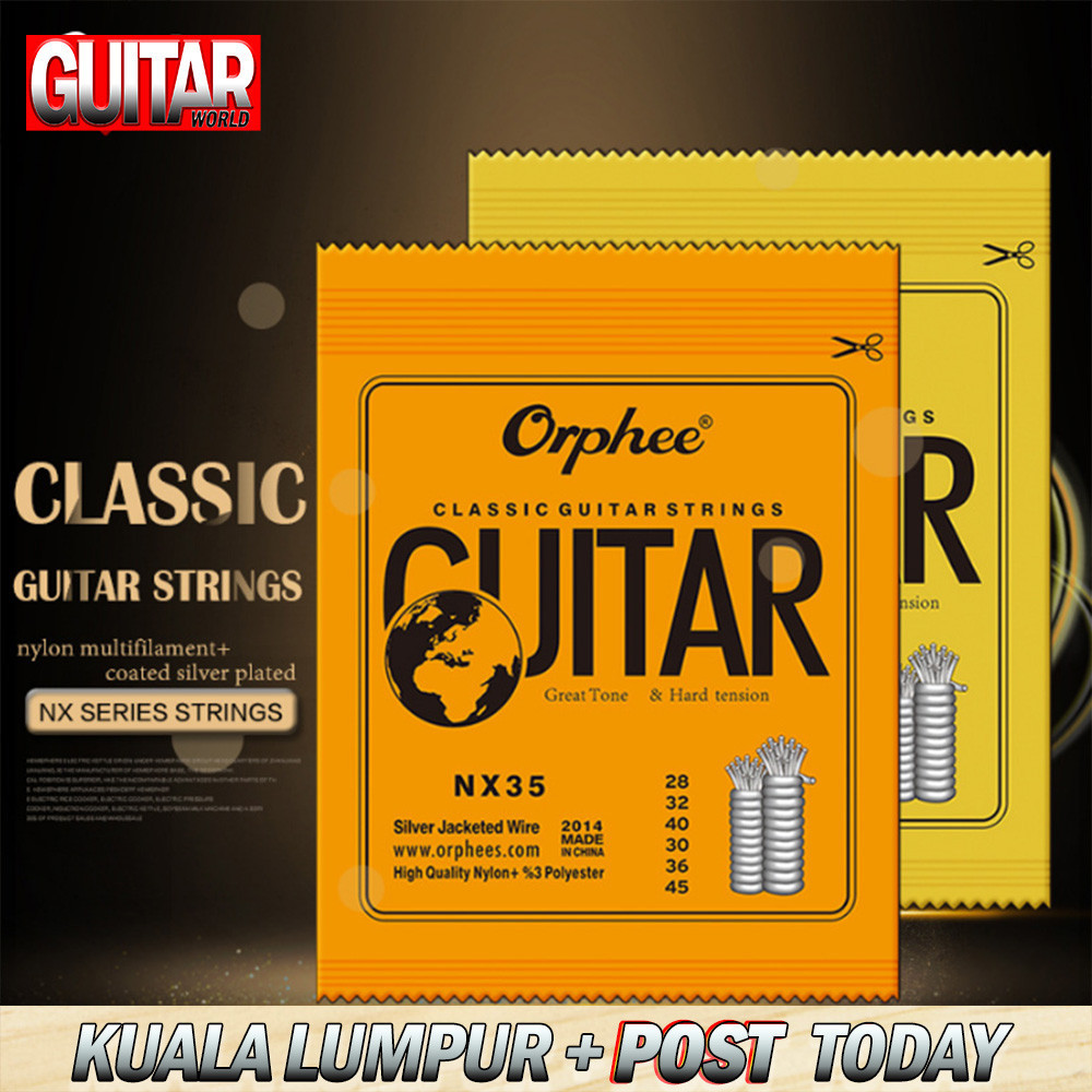 Orphee NX36 NX35 Nylon Classical Guitar Strings 6pcs Full Set Replacement (.028-043) สายกีตาร์