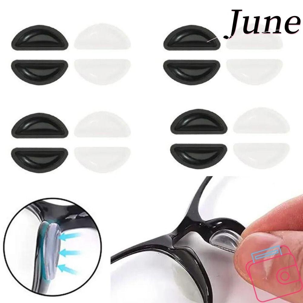 June 20 คู่/เซ็ตรองรับจมูก, แท่งรูปตัว D บนแผ่นรองจมูกแว่นตาที่มองไม่เห็น, อุปกรณ์เสริมแว่นตาโปร่งใส