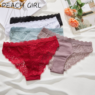Lace Panties for Women Floral Lace Perspective Briefs Sexy Female Underpants Solid Underpants