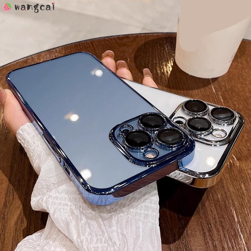สําหรับ OPPO Reno 7 5 Pro 4 SE Lite 7Z 6 6Z 5Z 5K 4Z 3 2Z 2F 2 Z 4G 5G เคสโทรศัพท์สีชมพู Rose Gold ชุบเงา Shining ธุรกิจหรูหราซิลิโคนอ่อนกรณีฝาครอบ ราคา ถูกที่สุด ดีลบีเคเค แกลเลอรีภาพที่ 2