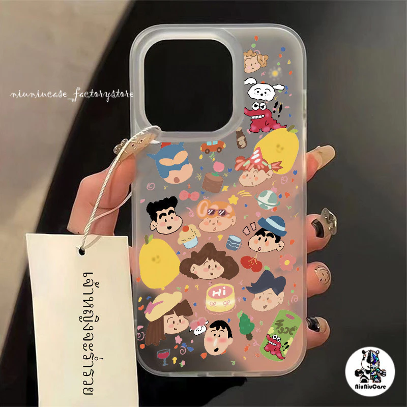 น่ารัก เด็กซน Pattern เคสโทรศัพท์ โปร่งแสง For iPhone 11 12 13 14 15 Pro XS Max X 7 8 Plus XR SE เคส ซิลิโคนนุ่ม Case