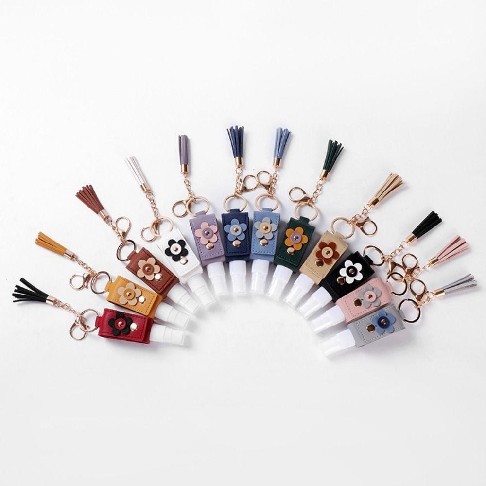 PERNEAKY ขวดสเปรย์รีฟิล, เครื่องฉีดน้ําน้ําหอมแบบพกพา PU, การตกแต่งกระเป๋า 30 มล. พร้อมพวงกุญแจขวดเปล่าขนาดเล็ก - รูปที่ 5