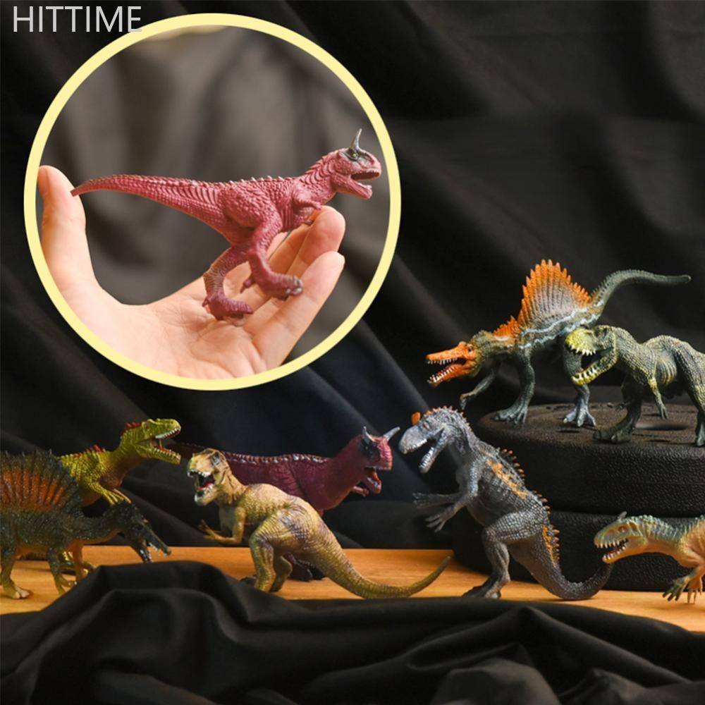 Hittime 2/4 ชิ้นไดโนเสาร์ชุดเด็ก Tyrannosaurus Triceratops Dino ของเล่น Jurassic World ไดโนเสาร์คอลเ