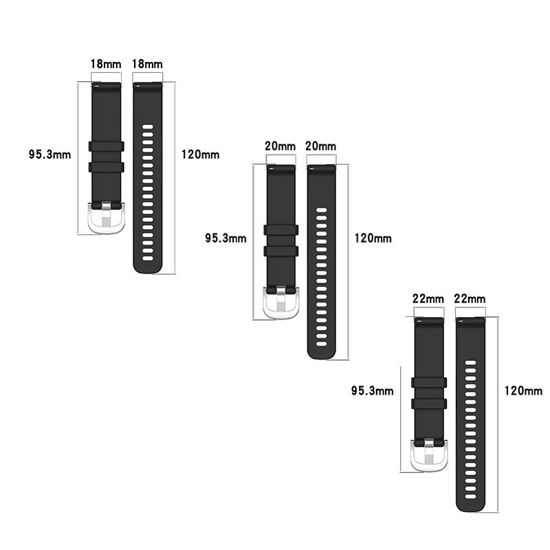 18 20 22 มม.หัวเข็มขัดเงินสายรัดซิลิโคนสําหรับ Garmin Venu 3 3s/ Venu sq 2 / 2s / Vivoactive 3 4 5 6 4s / 165 245 645 เพลง 255 265S