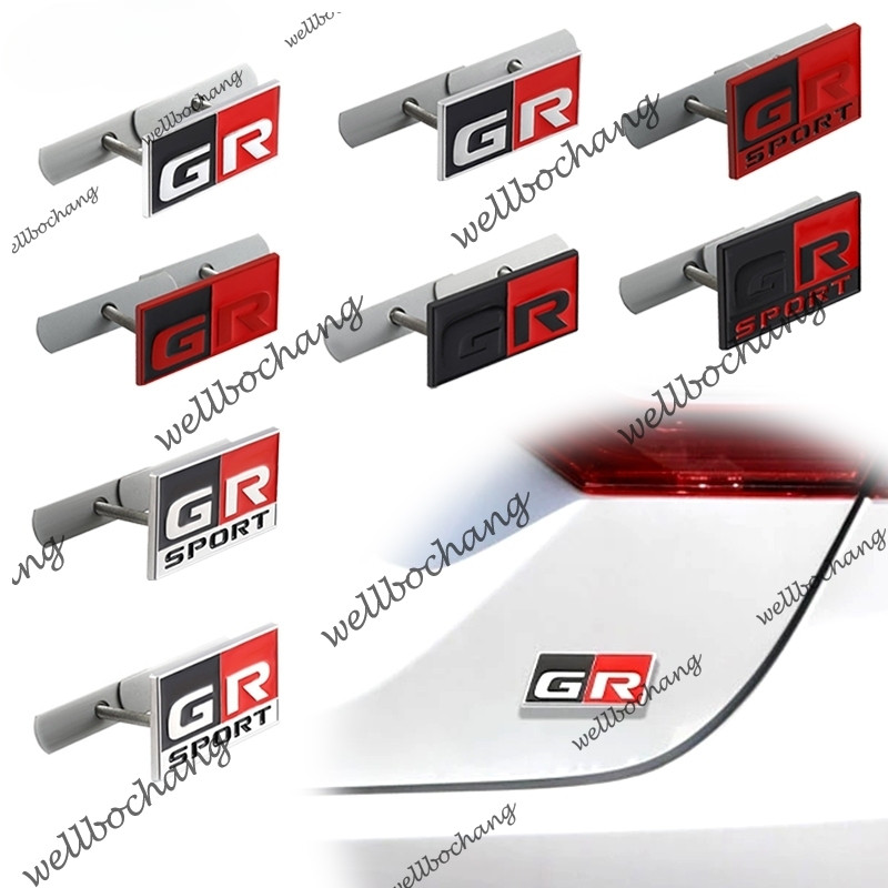 Siece GR Sport GR โลหะรถกระจังหน้าสัญลักษณ์อัตโนมัติด้านหลังสติกเกอร์ตกแต่งสําหรับ Toyota GR Sport